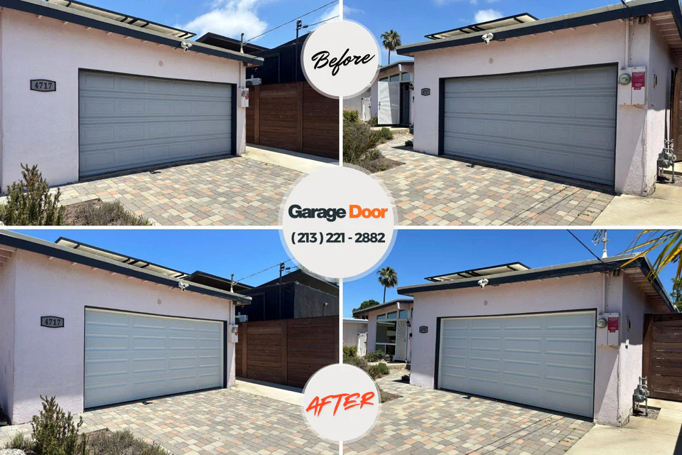 Before and after: garage door repair Battlement Mesa, CO